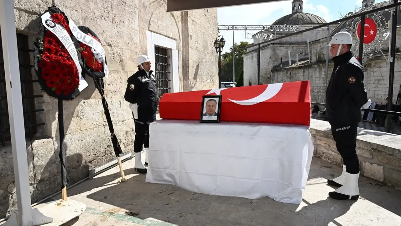 Kırklareli'de görev yapan polis memuru Mete Kapancı için veda töreni