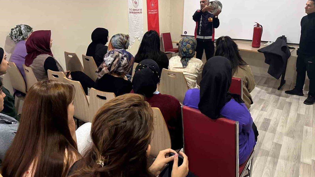 Kız yurtlarında tatbikatla yangın farkındalığı artırıldı