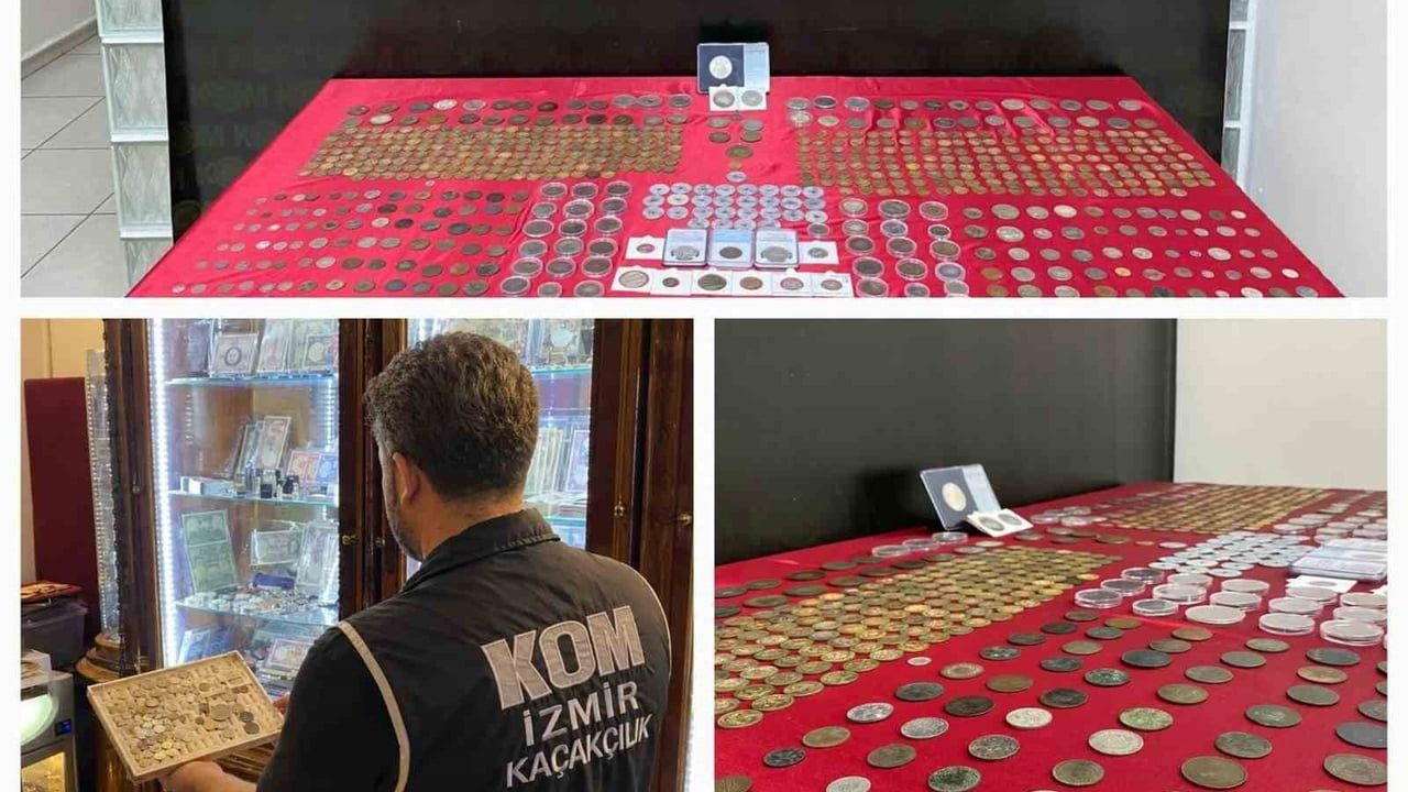 Konak'ta iş yerinde 672 tarihi sikke bulundu