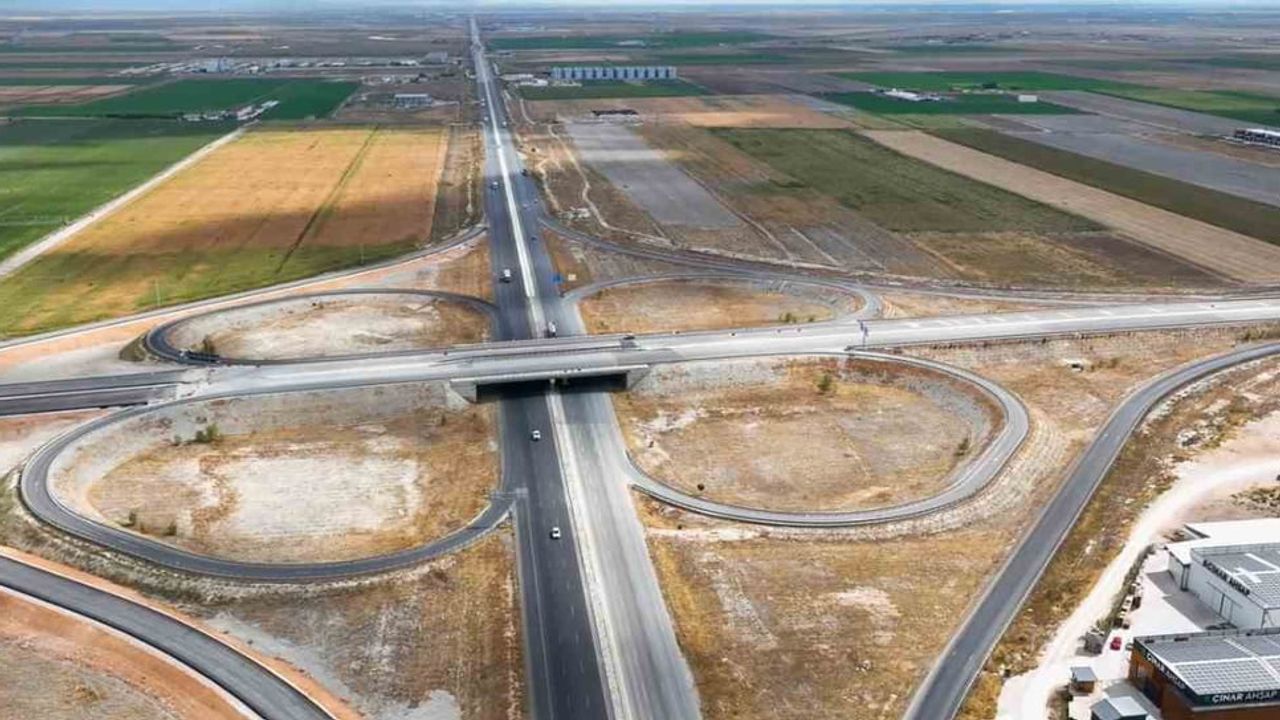 Konya çevre yolu'nda 16,1 kilometrelik kesimle seyahat süresi 24 dakika kısalacak