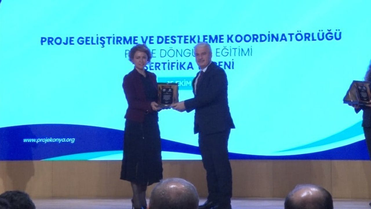 Konya'da kurumlar arası proje kapasitesini artırmaya yönelik sertifika töreni