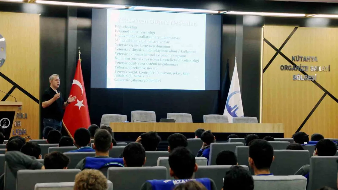 kütahya osb'de lise öğrencilerine iş sağlığı ve güvenliği eğitimi başladı