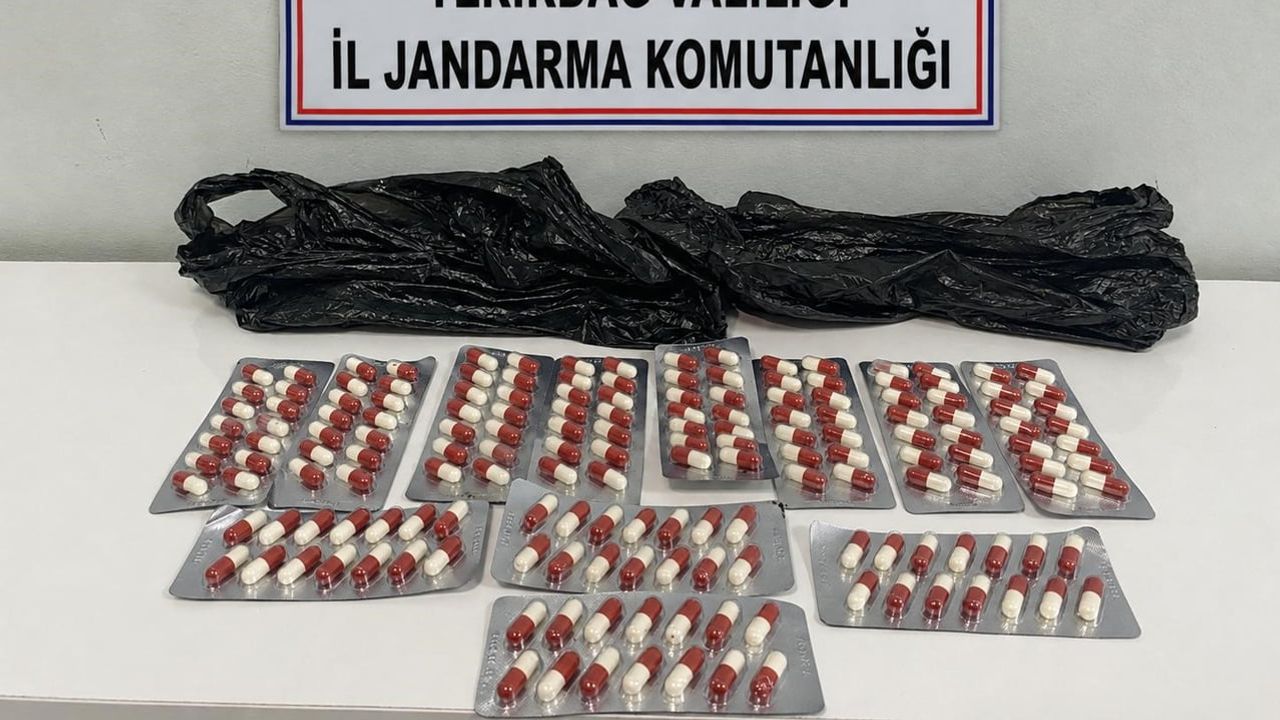 malkara'da jandarma operasyonunda 168 hap ele geçirildi, 1 şüpheli tutuklandı