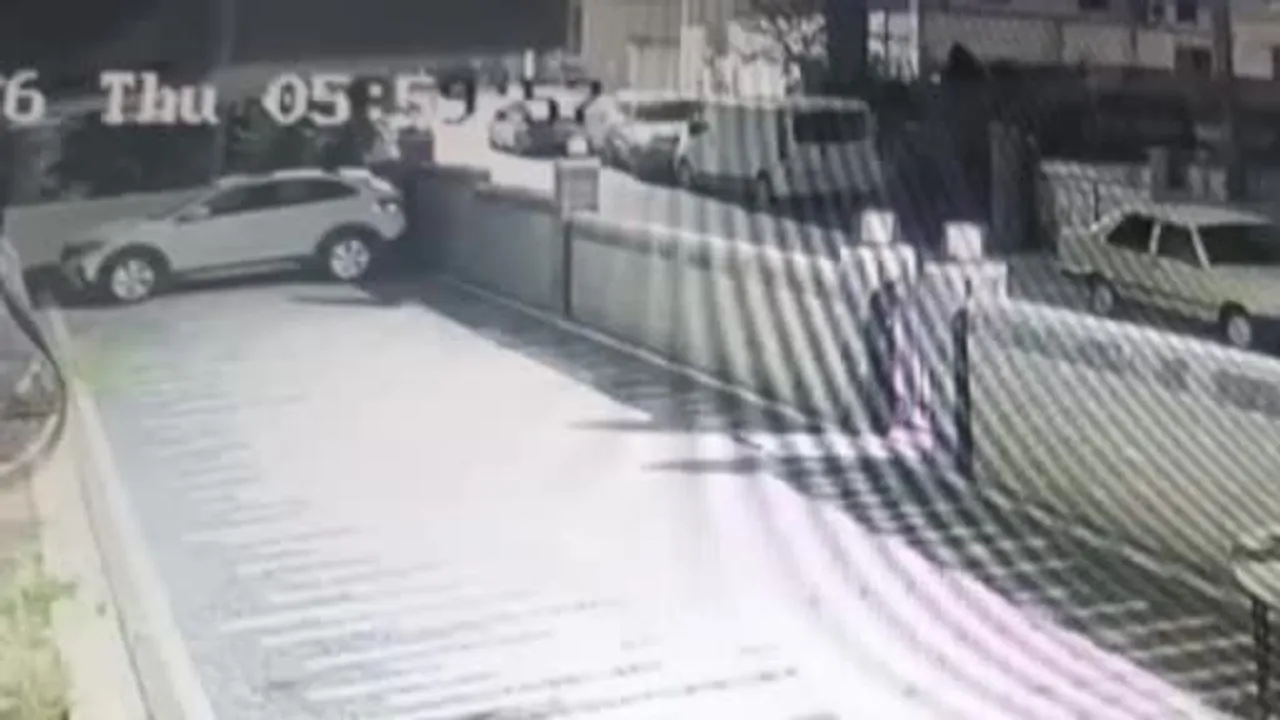 Maltepe'de 7 katlı binanın üçüncü katında ani çöküş güvenlik kamerasına yansıdı