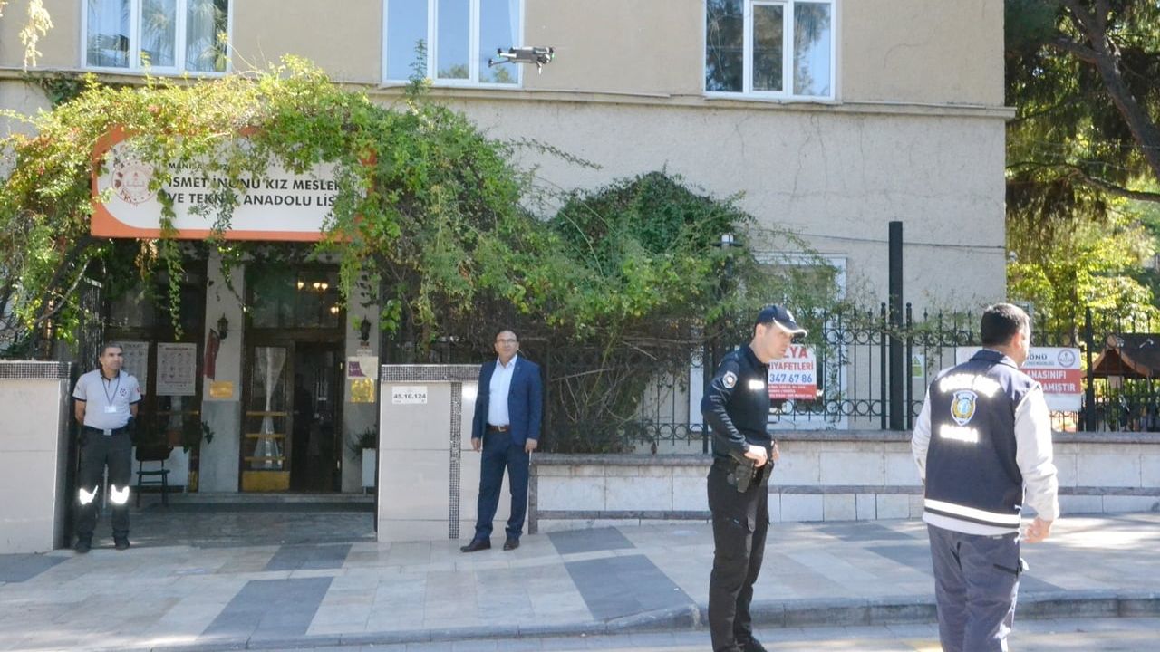 Manisa'da dron destekli okul çevresi denetimleri sıklaştırıldı
