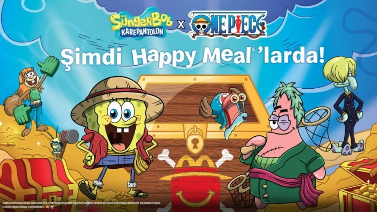 McDonald's Türkiye'den Happy Meal'de Sünger Bob ile One Piece evrenleri buluşuyor