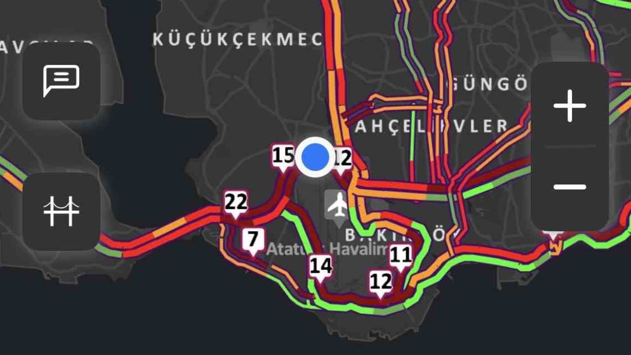 Mesai çıkışında İstanbul trafiği yüzde 87 ile tıkandı