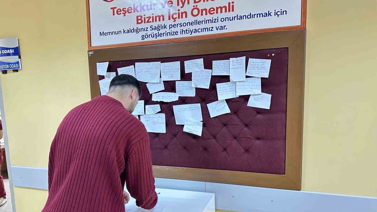 Midyat devlet hastanesinde teşekkür köşesi hasta memnuniyetini görünür kılıyor
