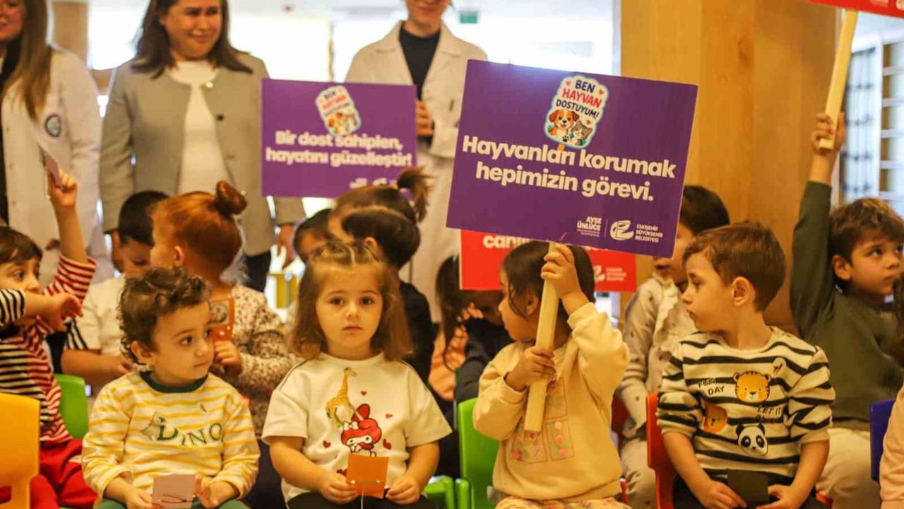 Miniklere hayvan sevgisi aşılandı: can dostlarla okulda buluşma