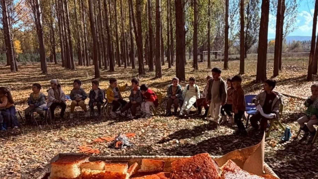 Miniklerle sonbahara adım: Aydıntepe anaokulu'nda doğada öğrenme günü