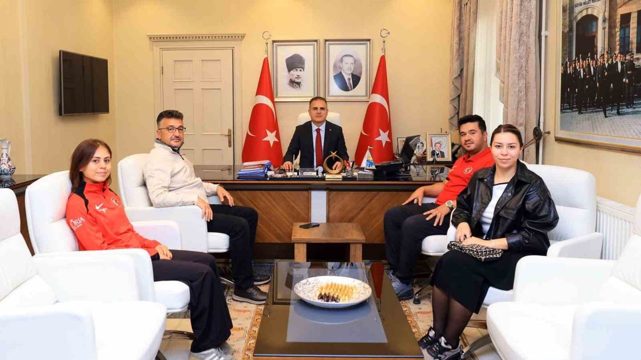 Muğlalı şampiyonlardan vali Akbıyık'a vefa ziyareti