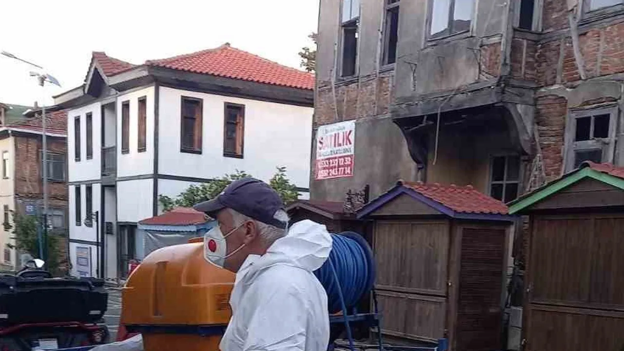 Muhtar tulumunu giydi, kahverengi kokarcaya karşı sokak sokak ilaçladı