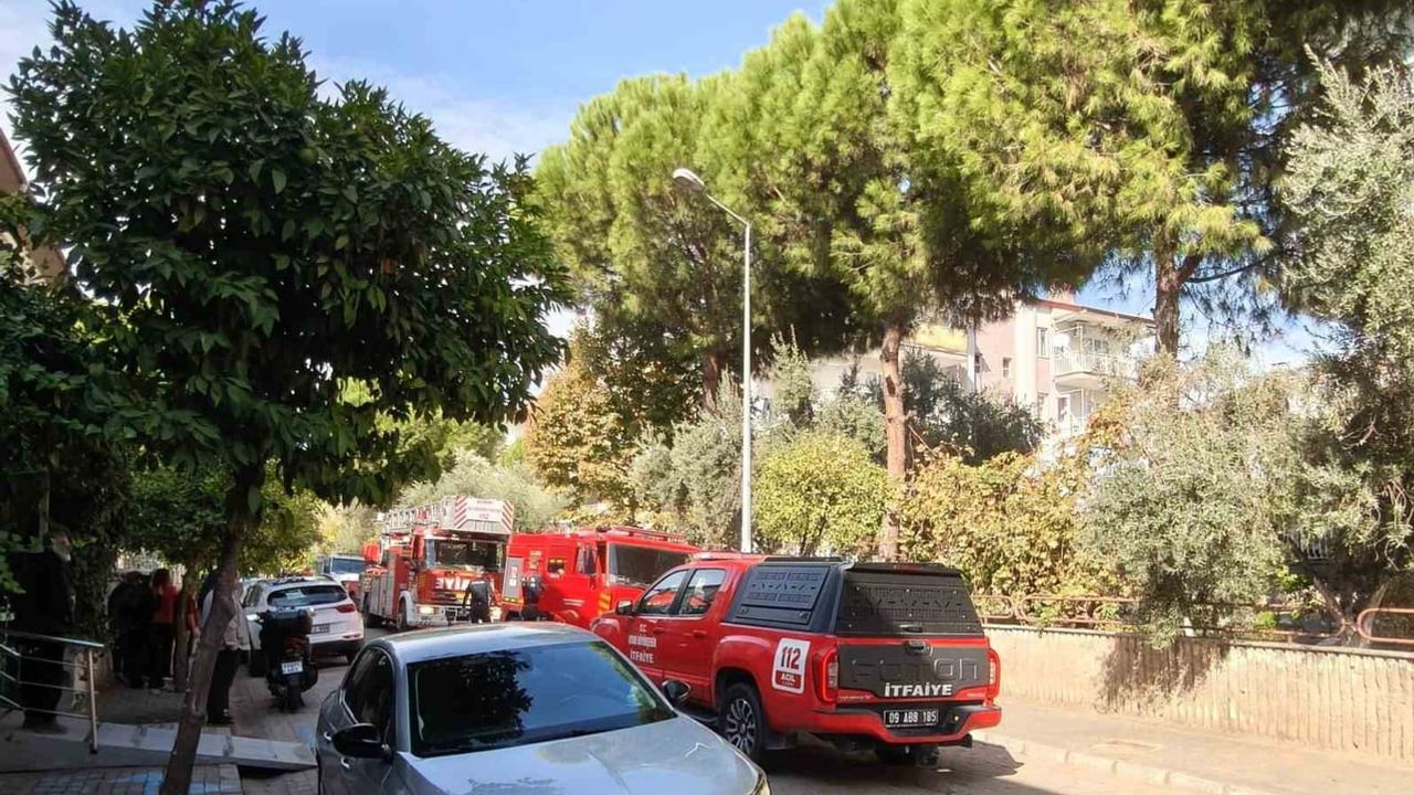 Mutfakta çıkan yangın Aydın Efeler'de kısa süreli paniğe neden oldu