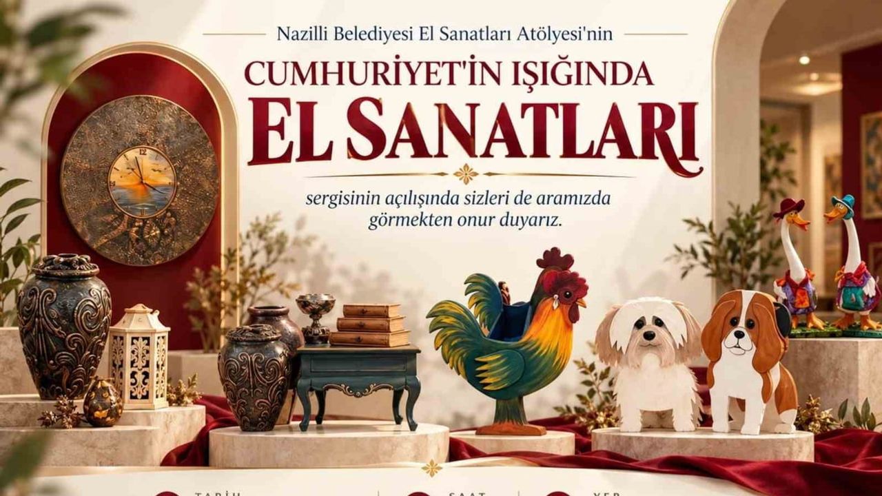 Nazilli’de el emeğiyle Cumhuriyet’e vefa sergisi