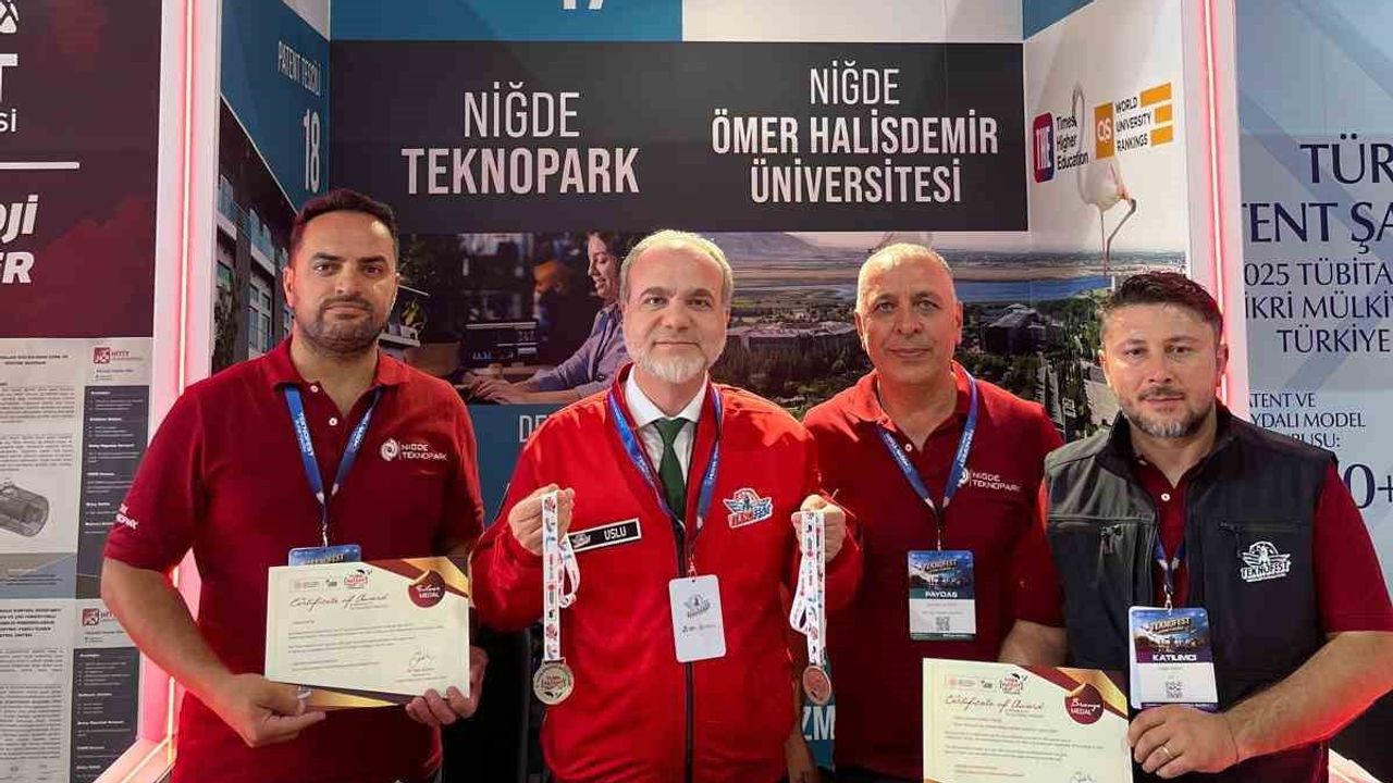 Niğde Ömer Halisdemir Üniversitesi teknofest'te iki patentle madalya aldı