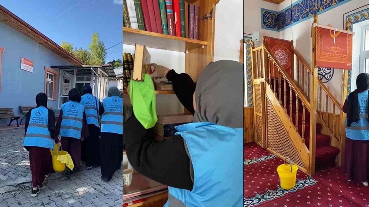 Öğrencilerden ibadethanelere sahip çıkma çağrısı: Terzi Baba Öğrenci Yurdu'ndan cami temizliği