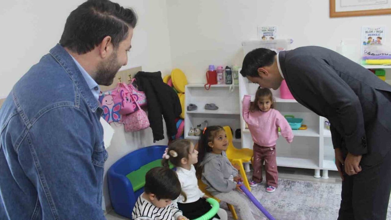 Okul koridorlarında çocuk sesleri: Kaymakam Mehmet Ali Semiz Şehit Umut Gök Anaokulunu ziyaret etti