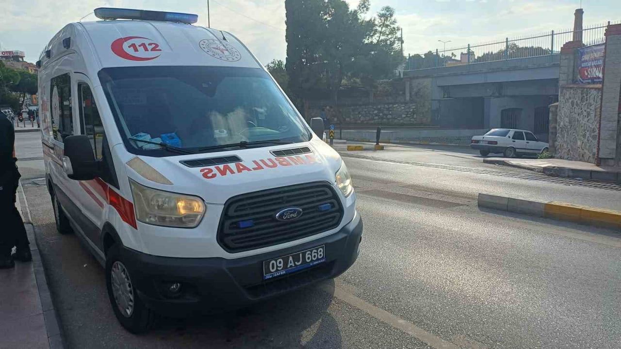 ön fren ani duruşa yol açtı: Efeler'de bisiklet sürücüsü takla attı