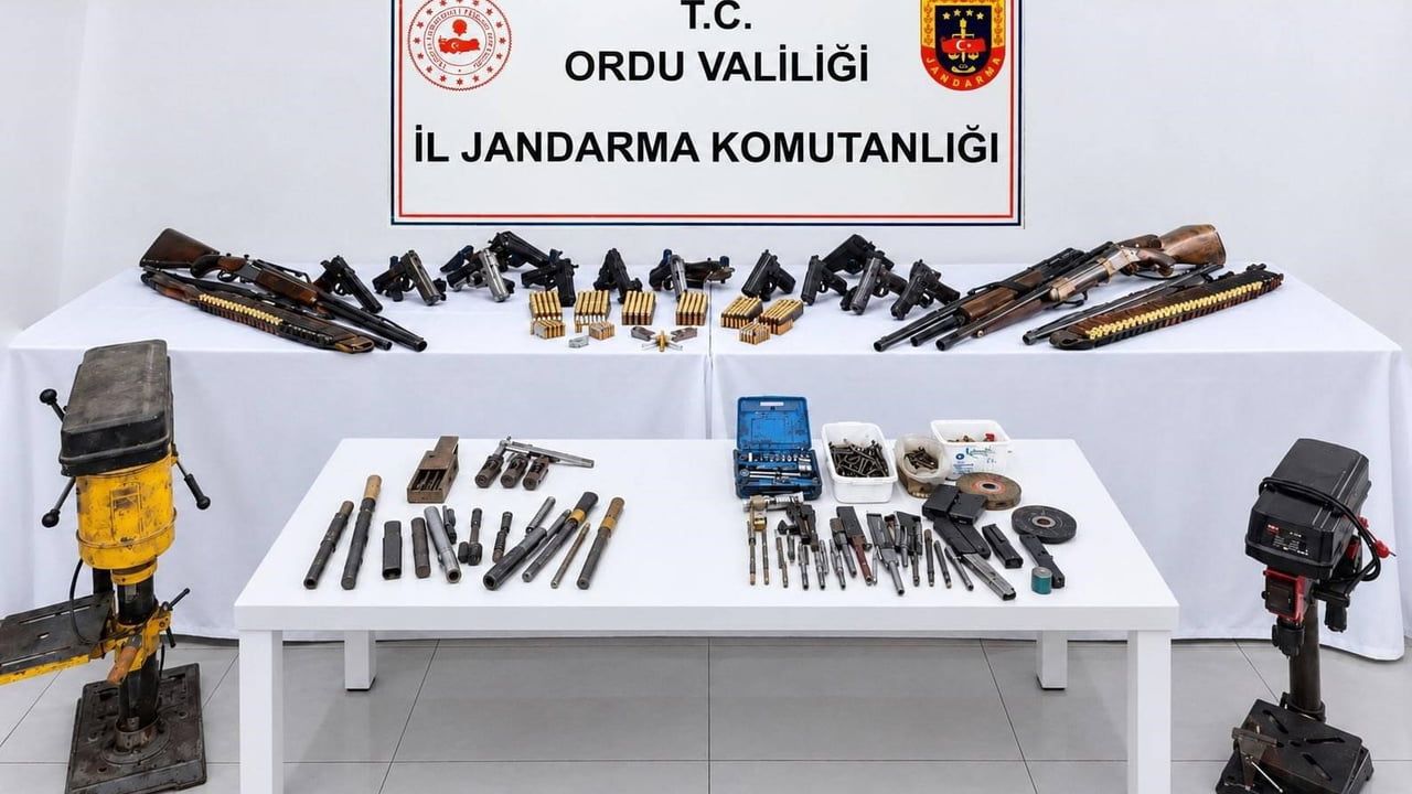 Ordu Ulubey'de silah ve mühimmat operasyonu: üretim ekipmanları ele geçirildi