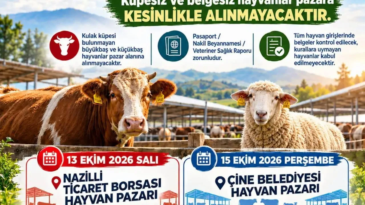 Pazarlara sıkı denetimle dönüş: Nazilli 13 Ekim, Çine 15 Ekim'de açılıyor