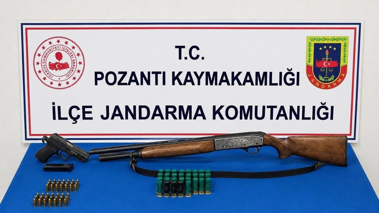 Pozantı'da jandarmadan silah ve uyuşturucu operasyonu
