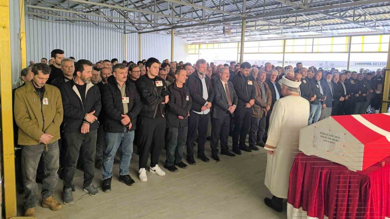 Samsunlu polis memuru Hakan Göçmez Çarşamba'da uğurlandı
