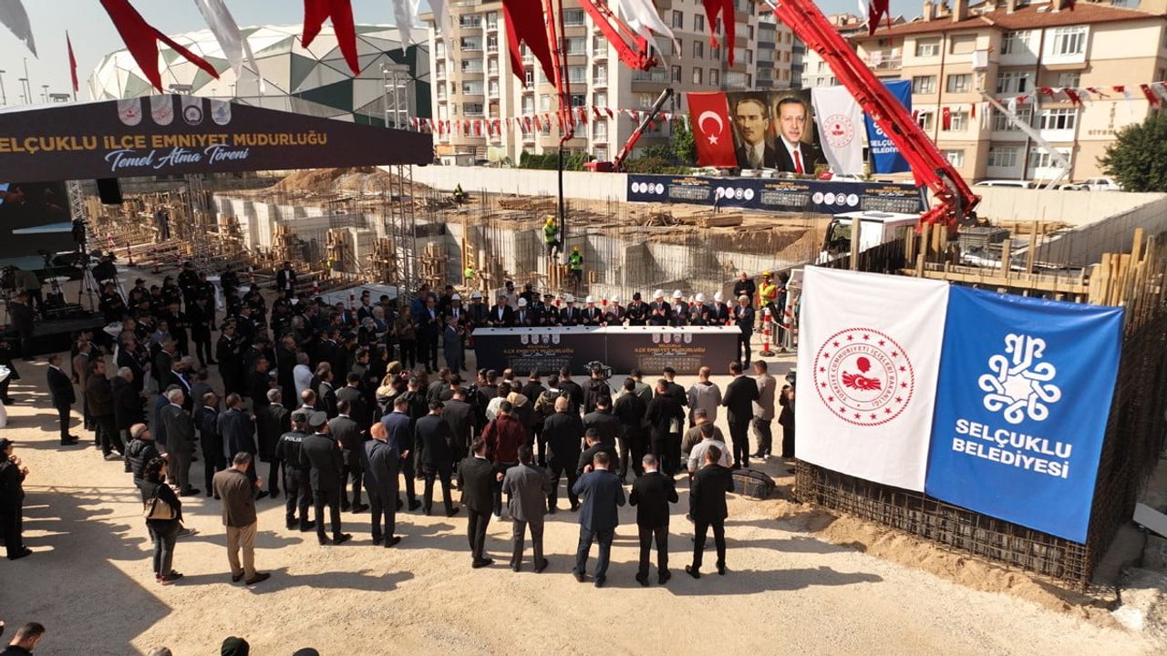 Selçuklu’ya modern hizmet: ilçe emniyet müdürlüğü binasının temeli atıldı
