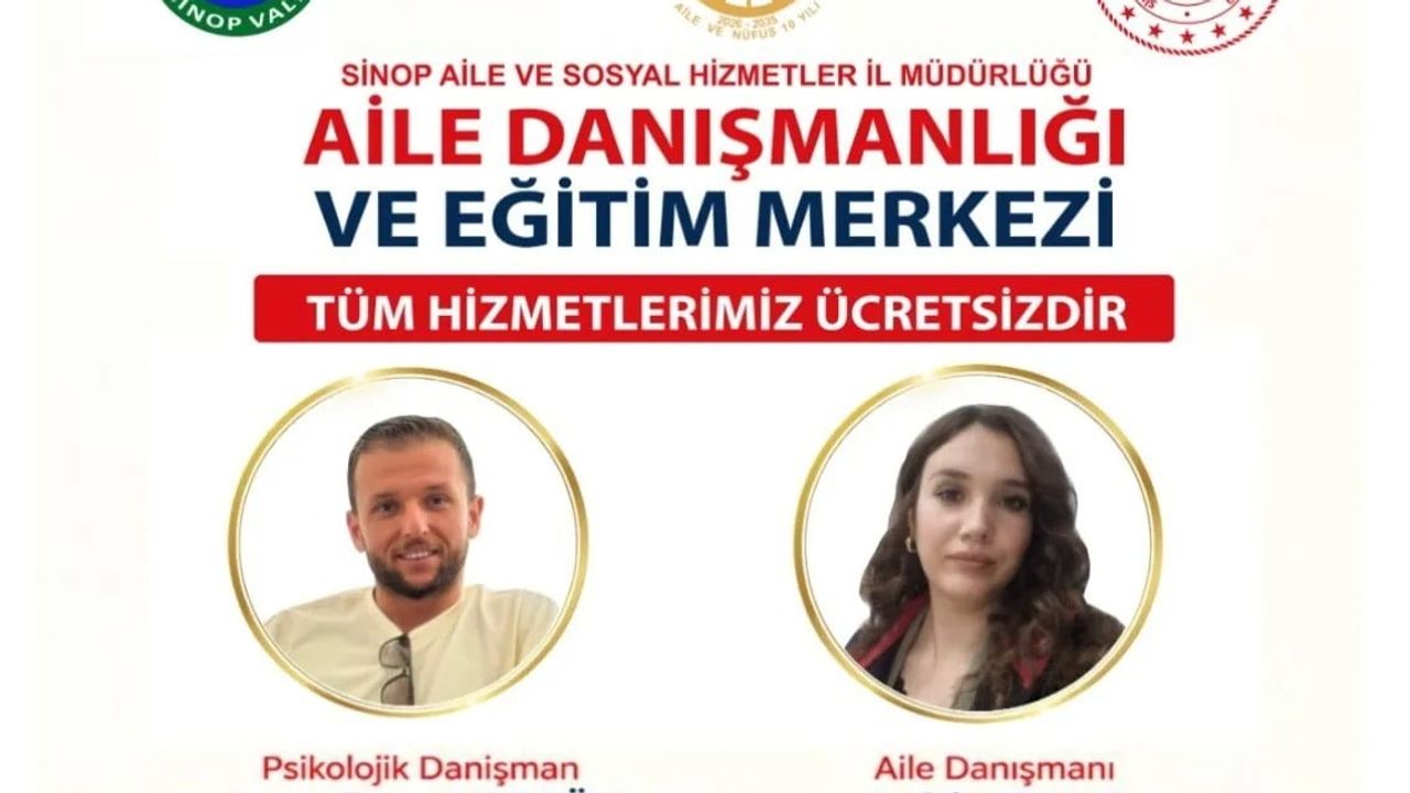 Sinop'ta ailelere kapsamlı ücretsiz danışmanlık ve eğitim hizmeti