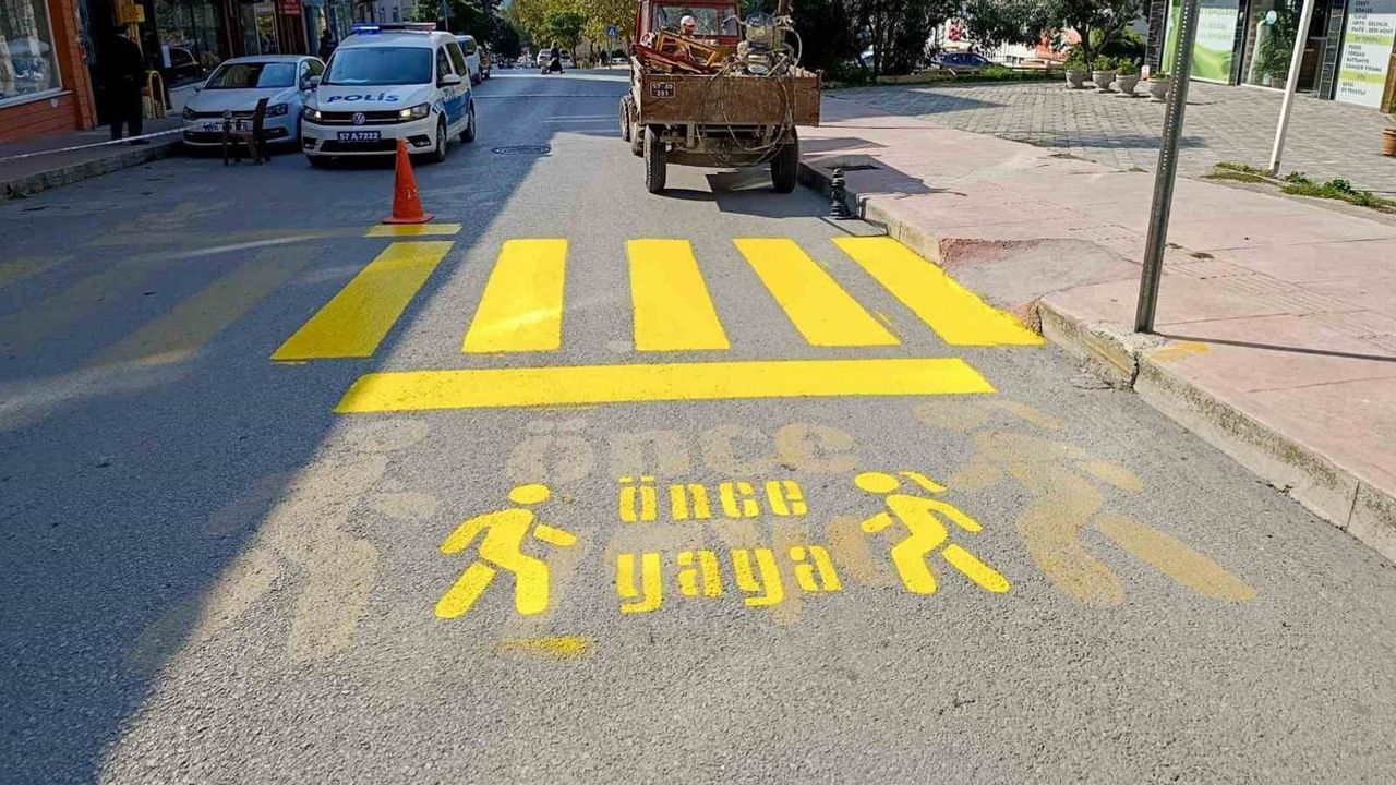 Sinop’ta okul ve kent merkezinde yaya güvenliği için kapsamlı yenileme