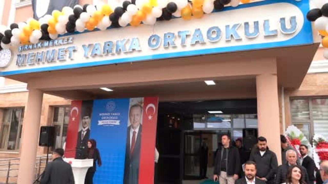 Şırnak'ta yarka ailesinin katkısıyla 16 derslikli mehmet yarka ortaokulu hizmete girdi