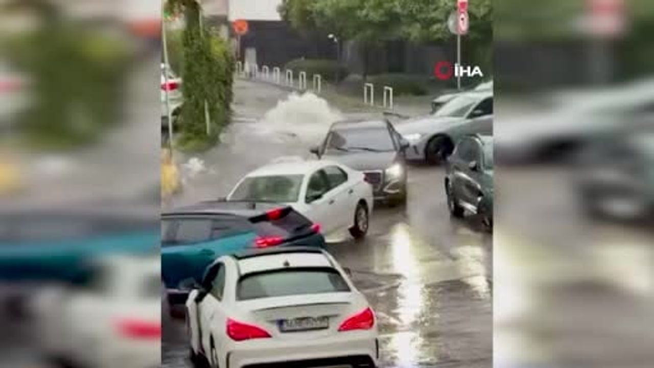 Şişli'de Zincirlidere Caddesi'nde rögar taşkını trafiği kilitledi