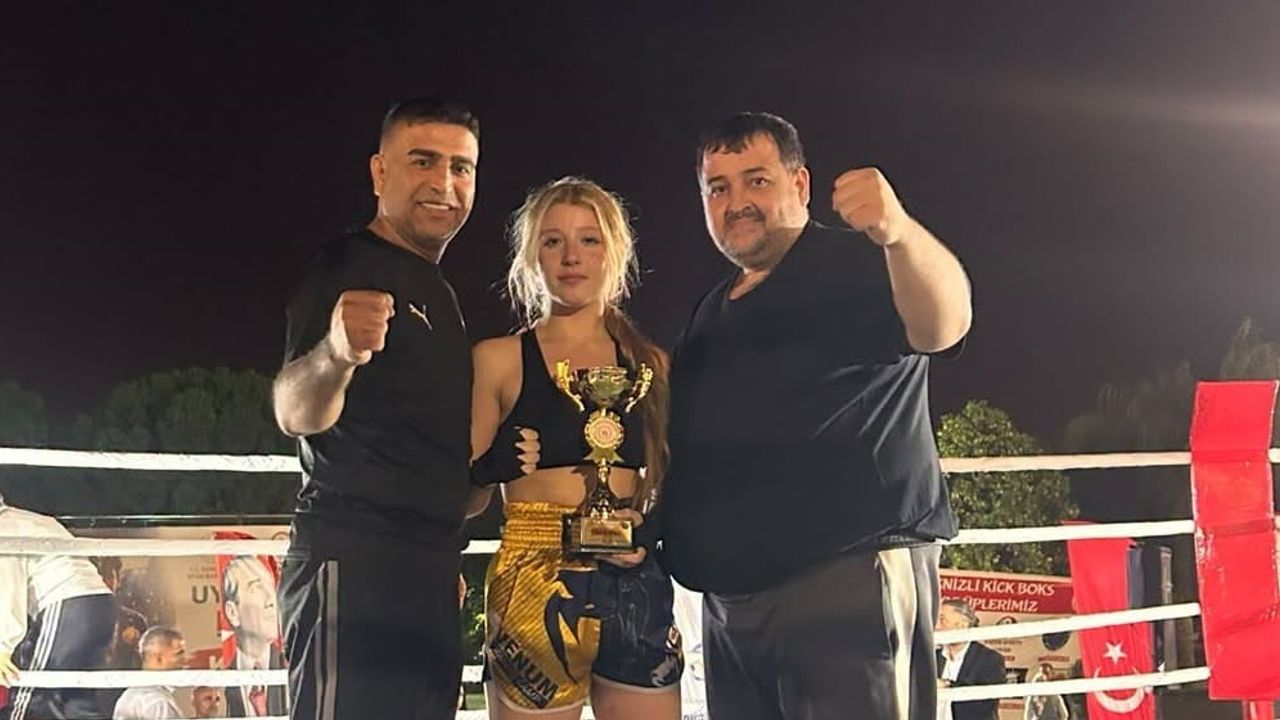 Söke’nin genç kick boksçusu Defne Gül, üst üste iki organizasyonda kürsüye çıktı