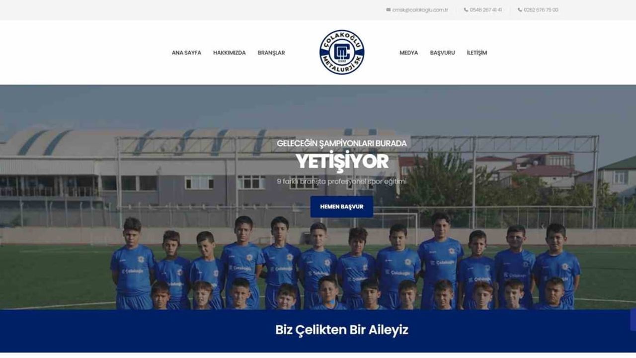 Sporla büyüyen köprü: Çolakoğlu Metalurji Spor Kulübü web sitesi hizmete girdi