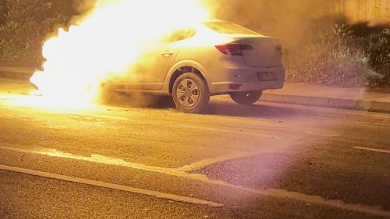 Sultangazi'de aniden alevlenen otomobil trafikte paniğe yol açtı