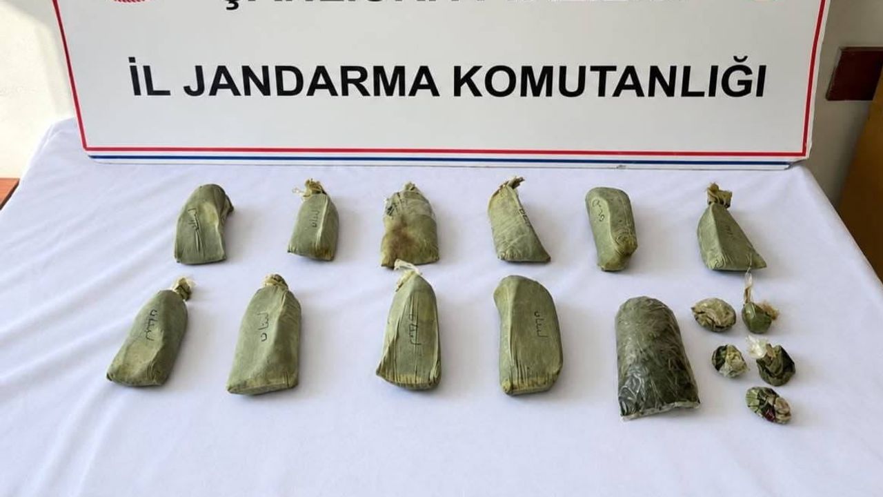 Suruç'ta jandarma baskınında 16 paket esrar ortaya çıkarıldı