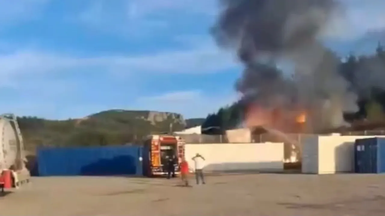 Tarlada baraka alevlere teslim oldu, Kestel'de istasyon tehlikeyi atlattı