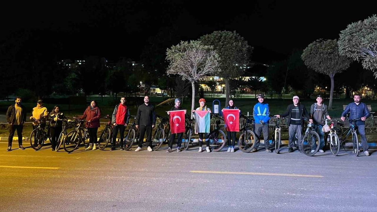 Tatvan'da barış için pedal: Gazze'ye dikkat çeken etkinlik
