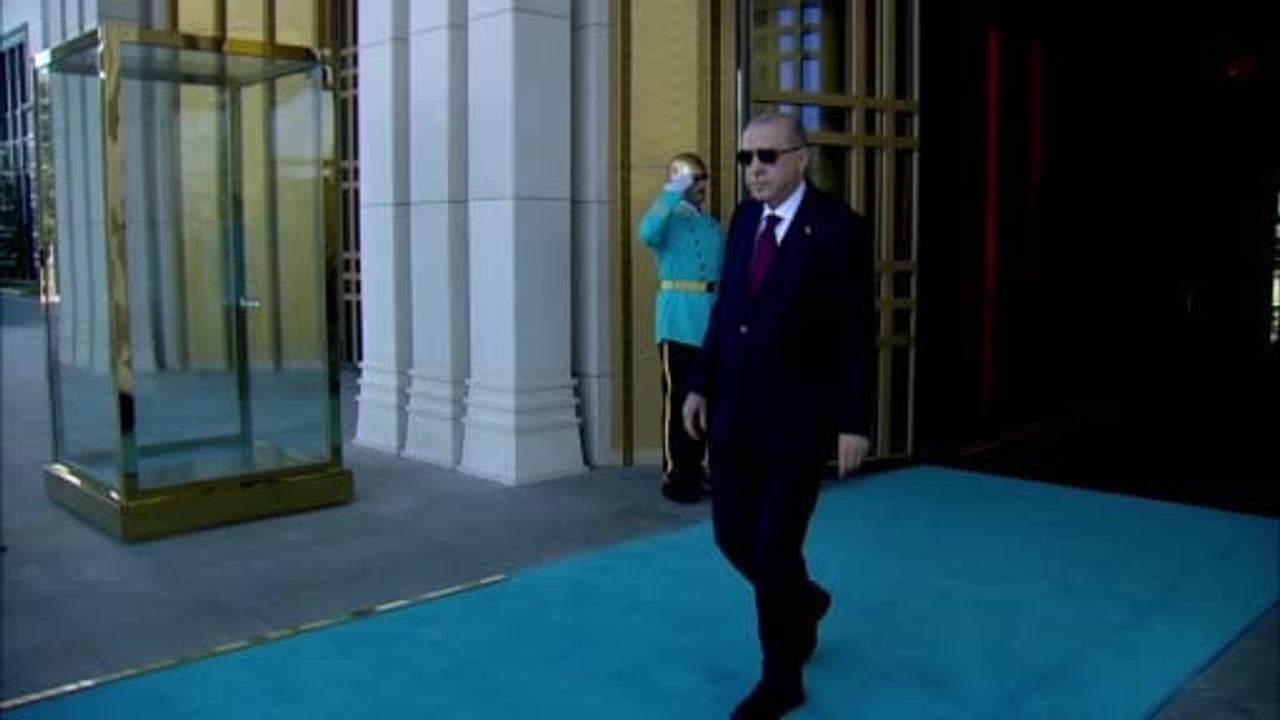 Törensel karşılama: cumhurbaşkanı Erdoğan, Kanada başbakanı Mark Carney'i karşıladı