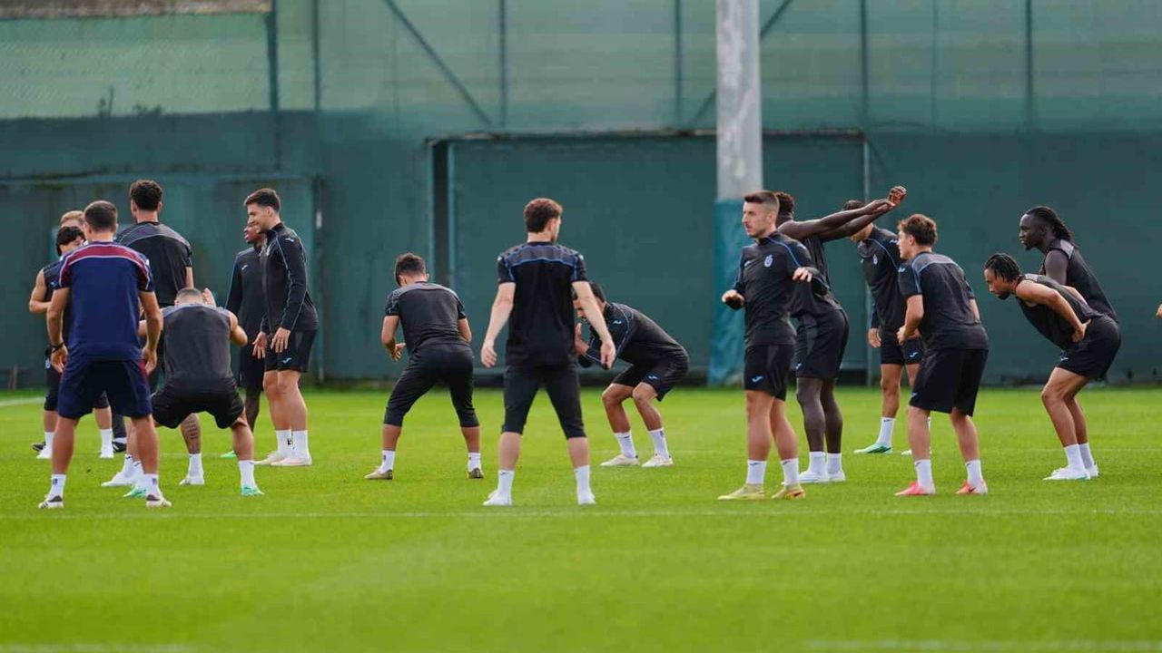 Trabzonspor Hearts maçı öncesi taktik prova yaptı