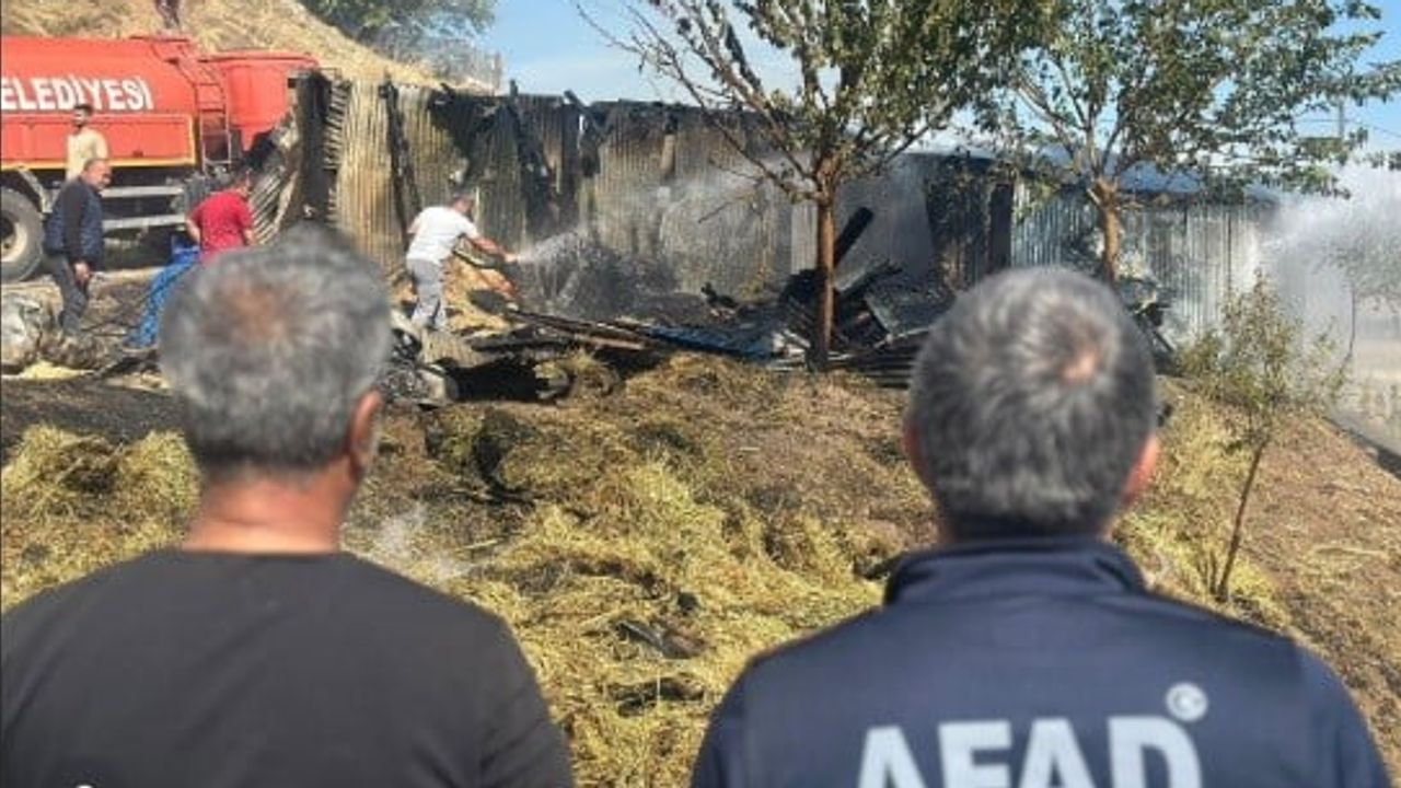 Tunceli'de mahalle sakinlerinin ihbarı ahır yangınını büyümeden söndürdü