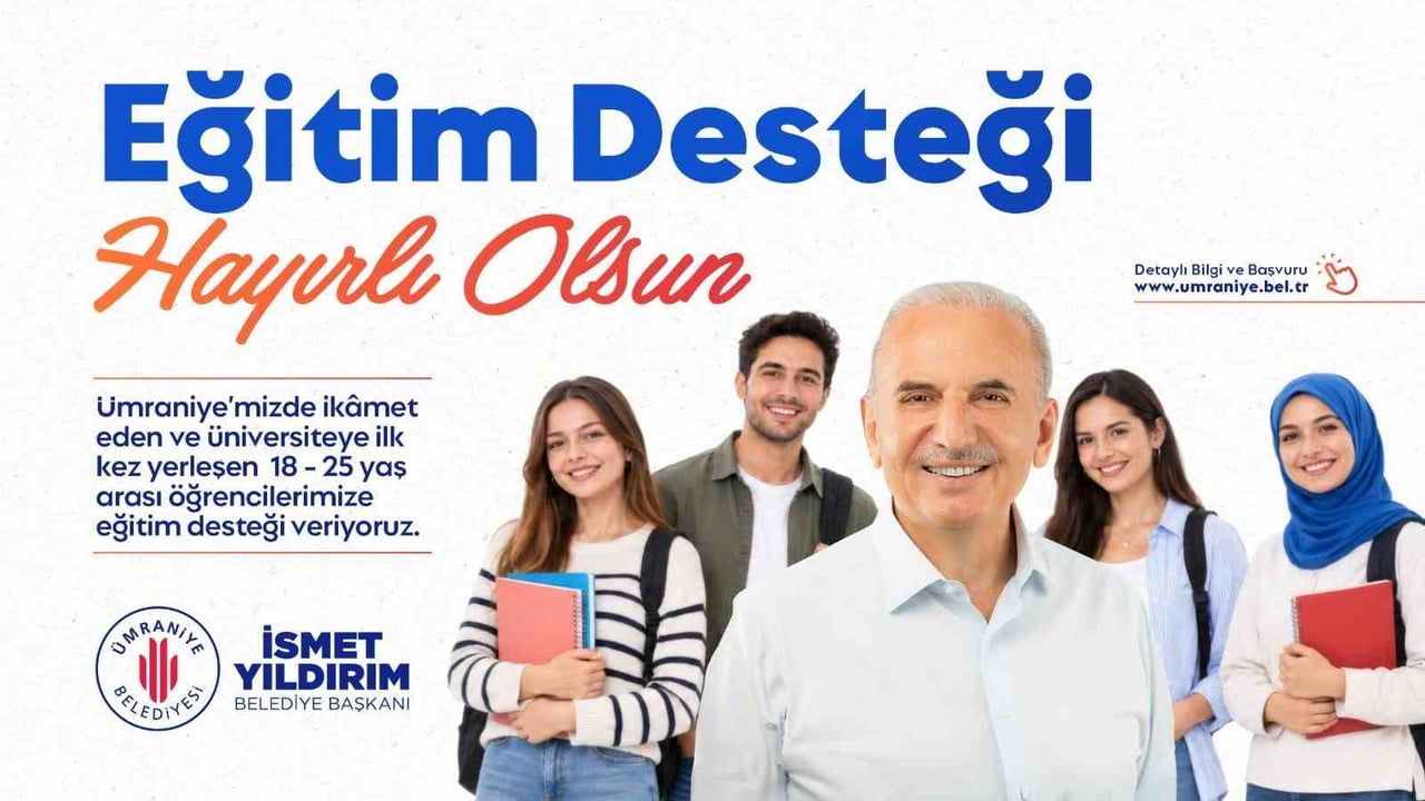 Ümraniye’den üniversiteye adım atanlara sekiz ay sürecek 2 bin 500 lira destek