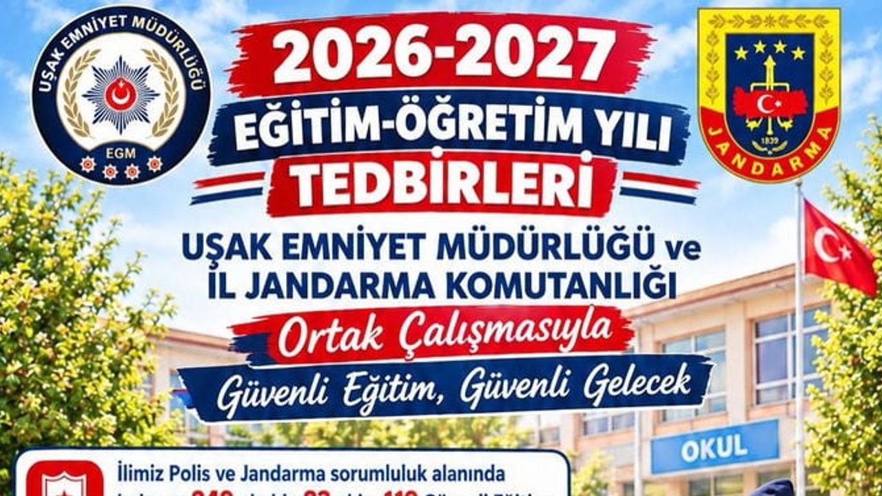 Uşak'ta okul çevrelerinde güvenli eğitim için ortak denetim