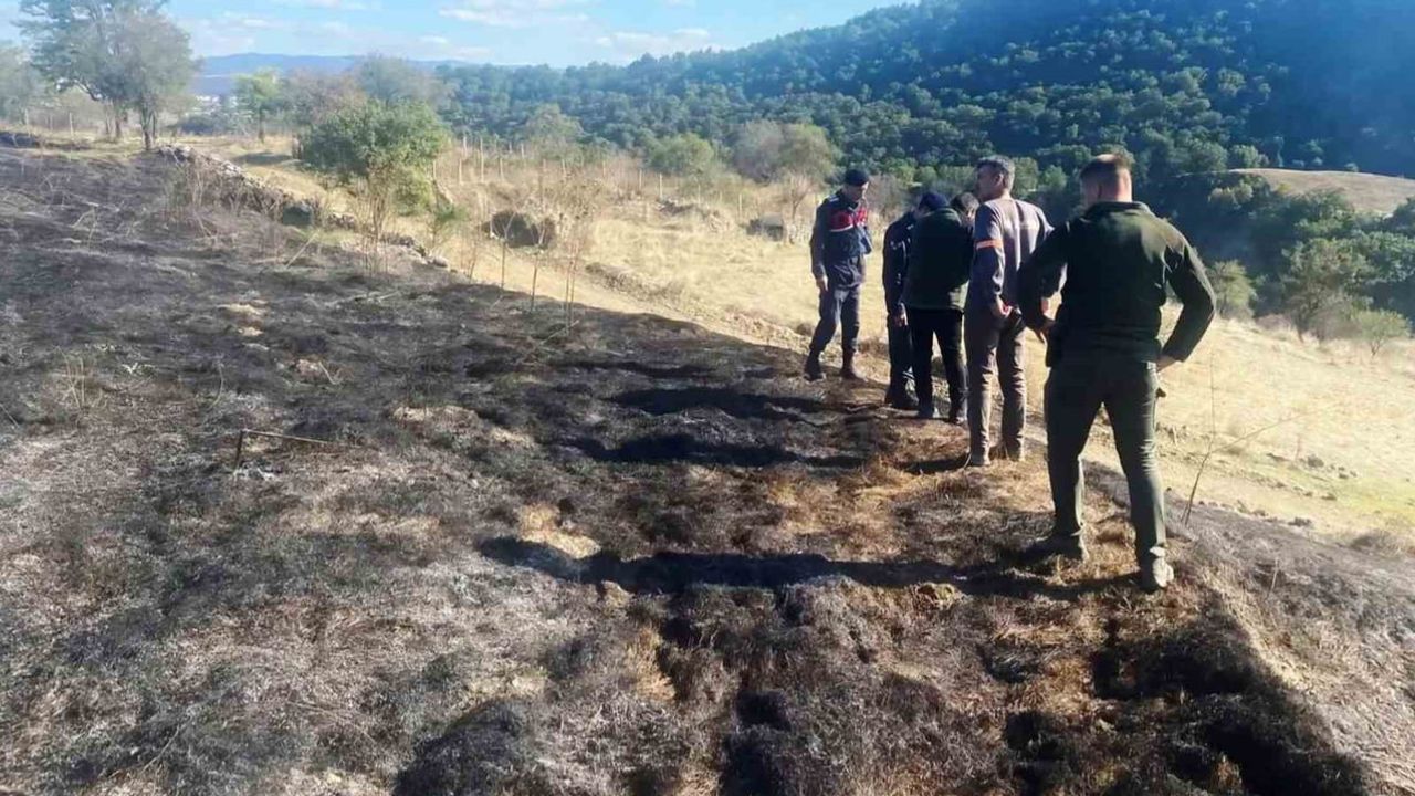 Yağcık'ta ot yangını ekip müdahalesiyle kontrol altına alındı, 2 dekar zarar oluştu