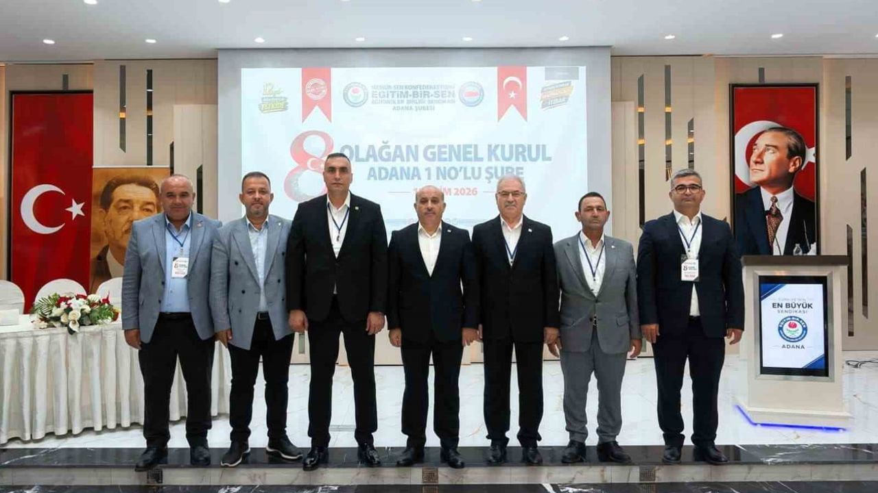 Yeni yönetimi mazbata alarak göreve başlayan Eğitim-Bir-Sen Adana şubesi