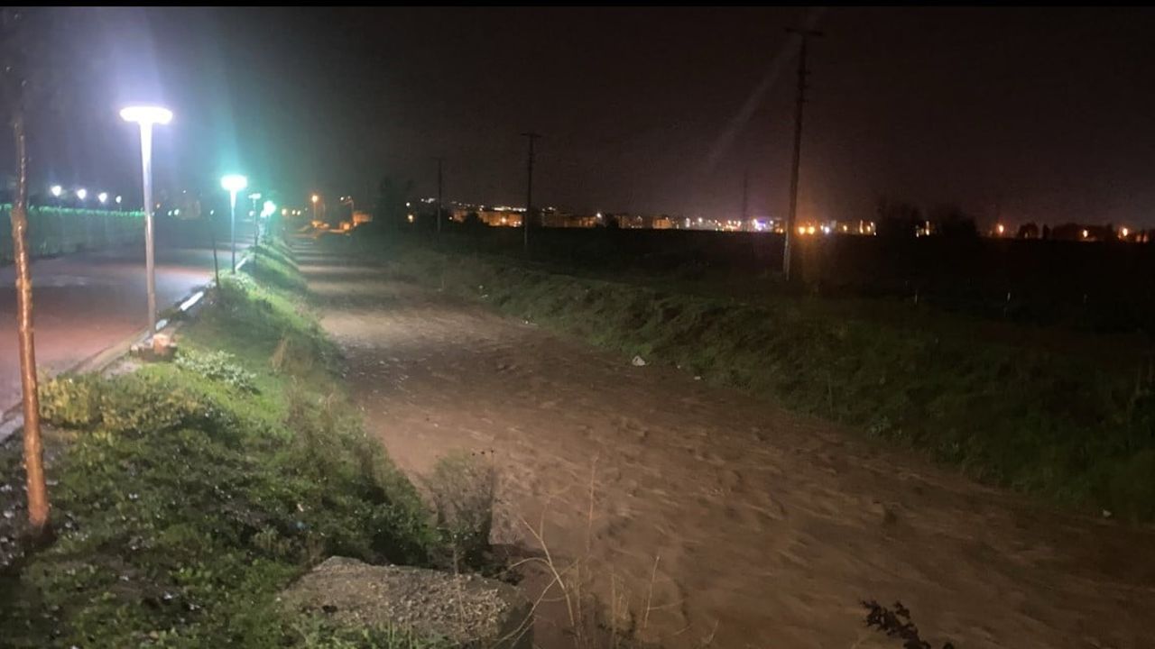 Yenişehir'de sağanak tarlaları suyla kapladı, tahliye çalışmaları sürüyor