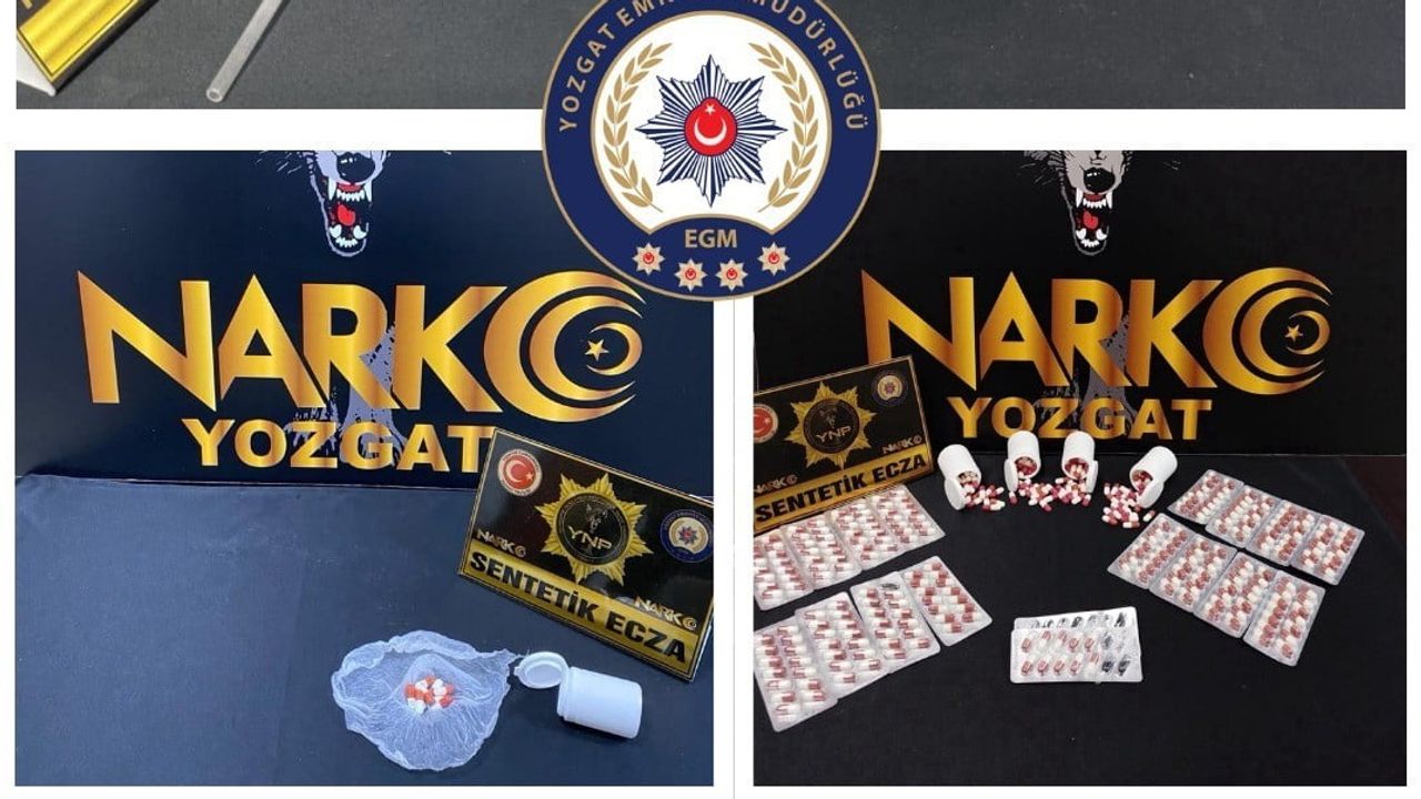 Yozgat merkez ve Yerköy'de operasyon: araçlarda 430 sentetik ecza ele geçti
