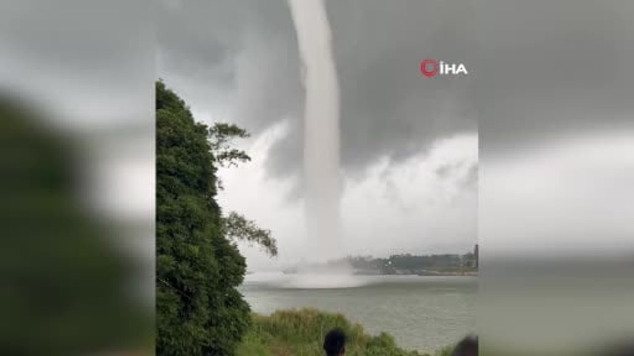 Yunfu'da Xijiang üzerinde 60 metrelik nadir hortum
