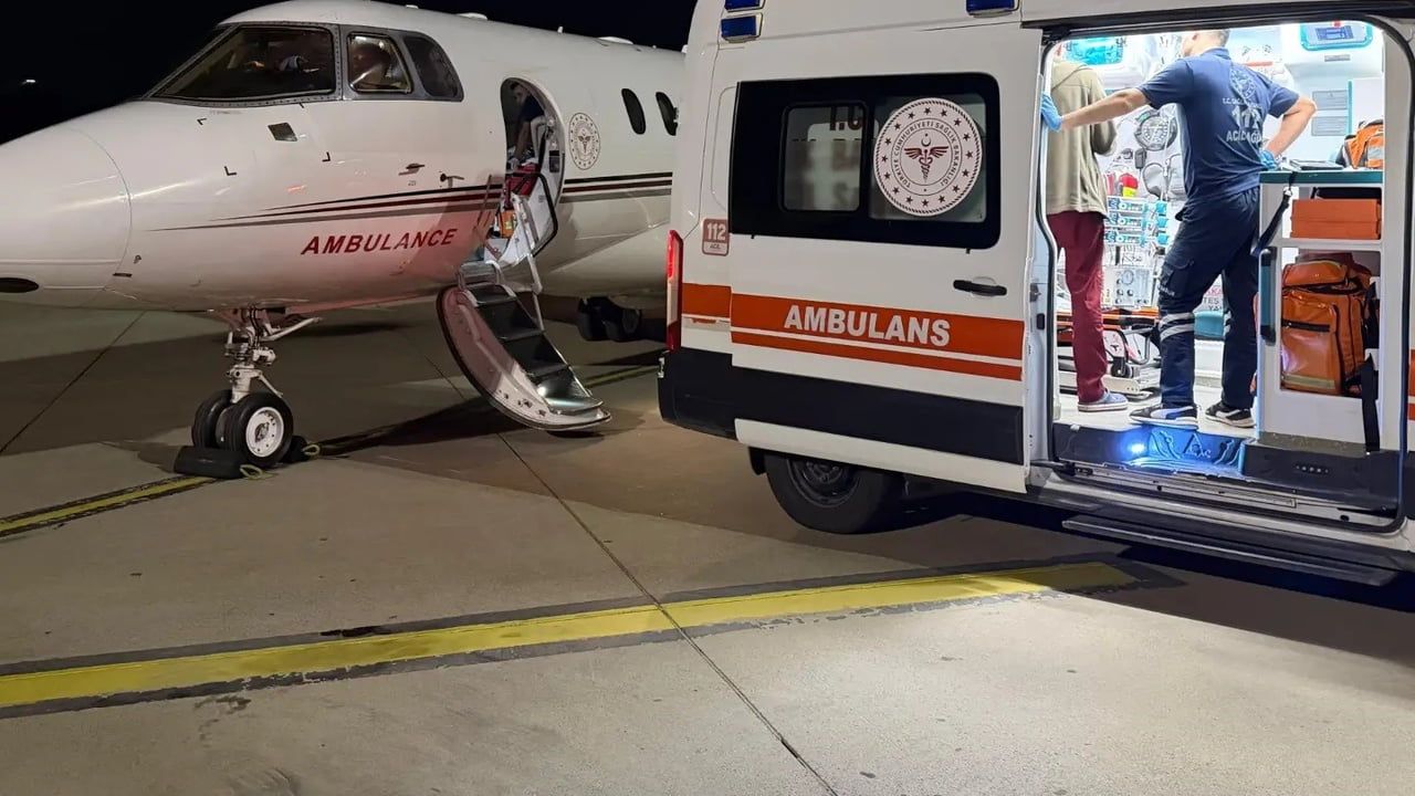 Zamana karşı iki hayat: helikopter ve ambulans uçakla acil sevk
