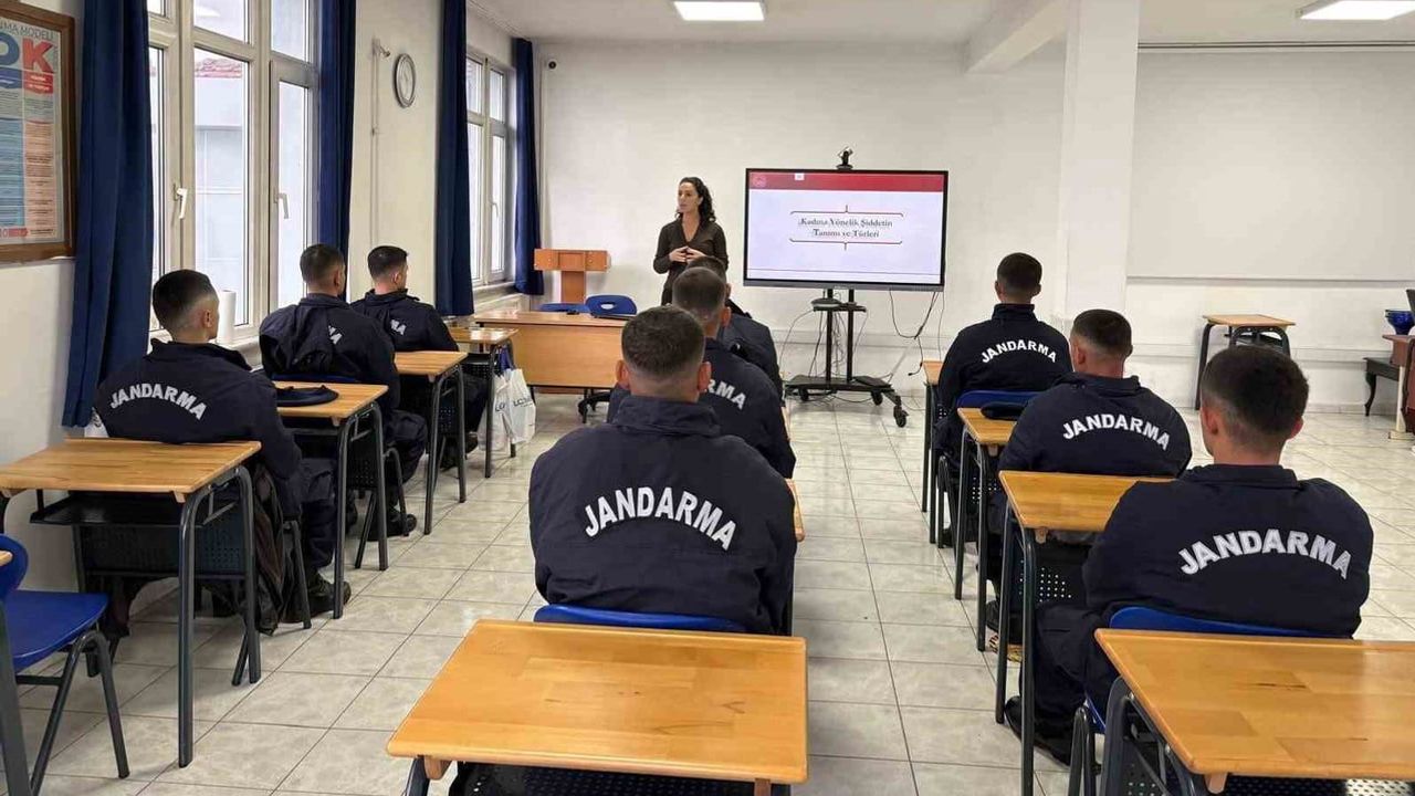 Zonguldak jandarmasında şiddetle mücadelede farkındalık eğitimi
