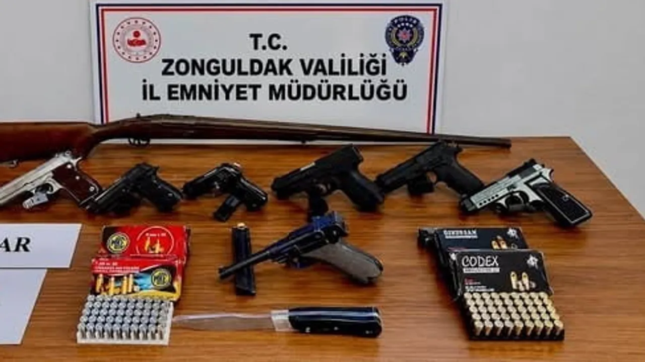 Zonguldak'ta ruhsatsız silah ağına darbe: üç kişi tutuklandı